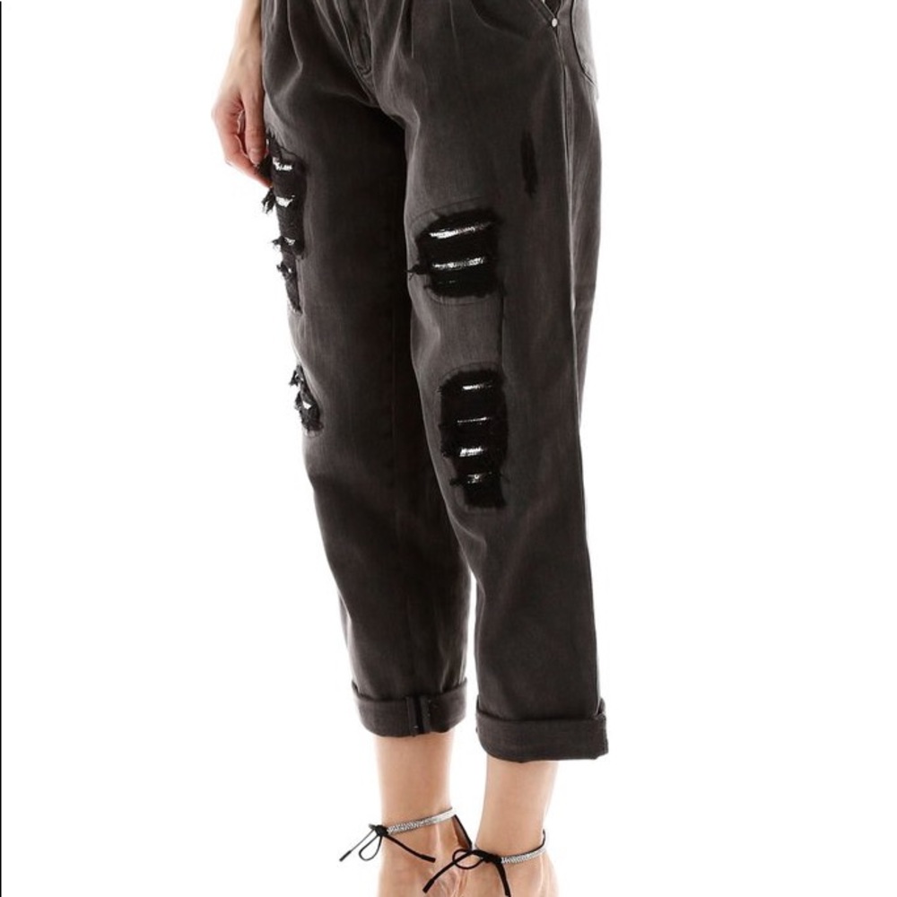 Michael Kors Distressed Sequenced Carrot Jeans - Picture 4 of 11